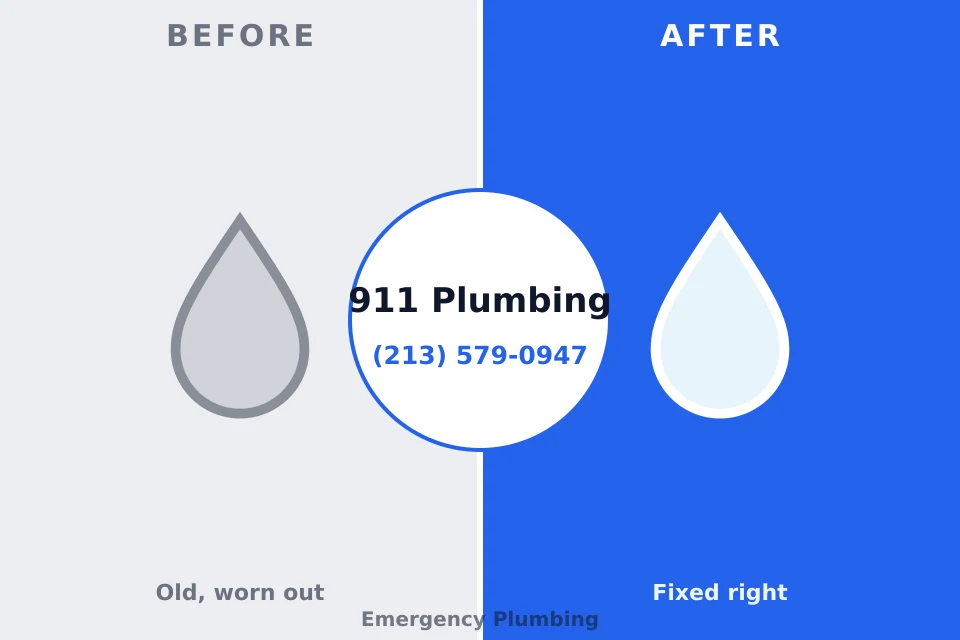 Before and after: plumbing repair Lake Elsinore, CA